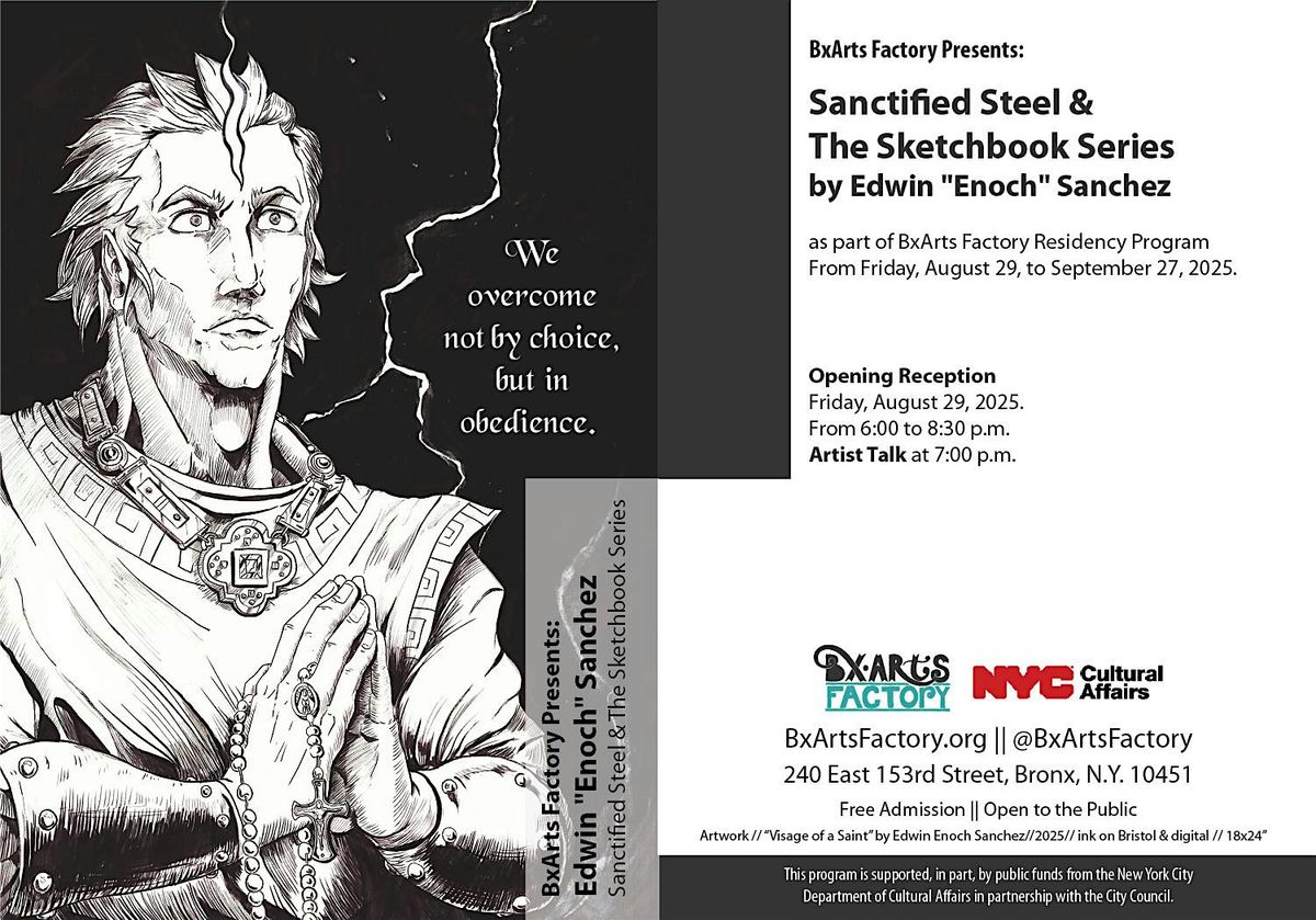 Exhibit: Sanctified Steel &  The Sketchbook Series by Edwin "Enoch" Sanchez, 29 August | AllEvents