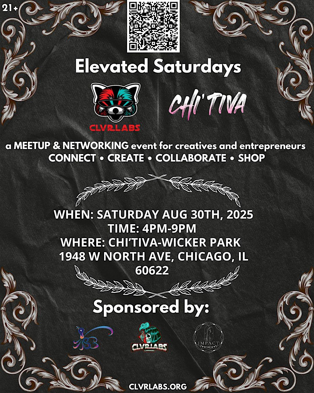 CLVR Labs™ Presents: Elevated Saturdays at Chi’Tiva, 30 August | Event in Chicago | AllEvents