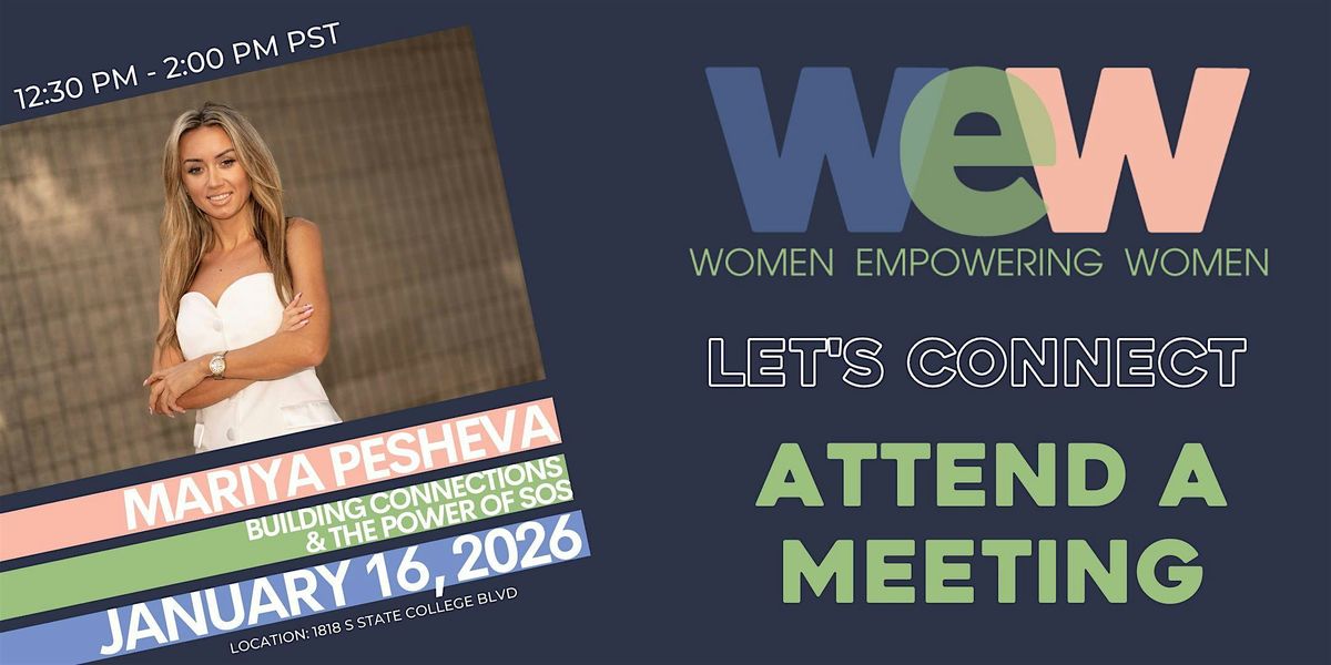 Building Connections & The Power of SOS - Orange County CA, 16 January | Event in Anaheim | AllEvents