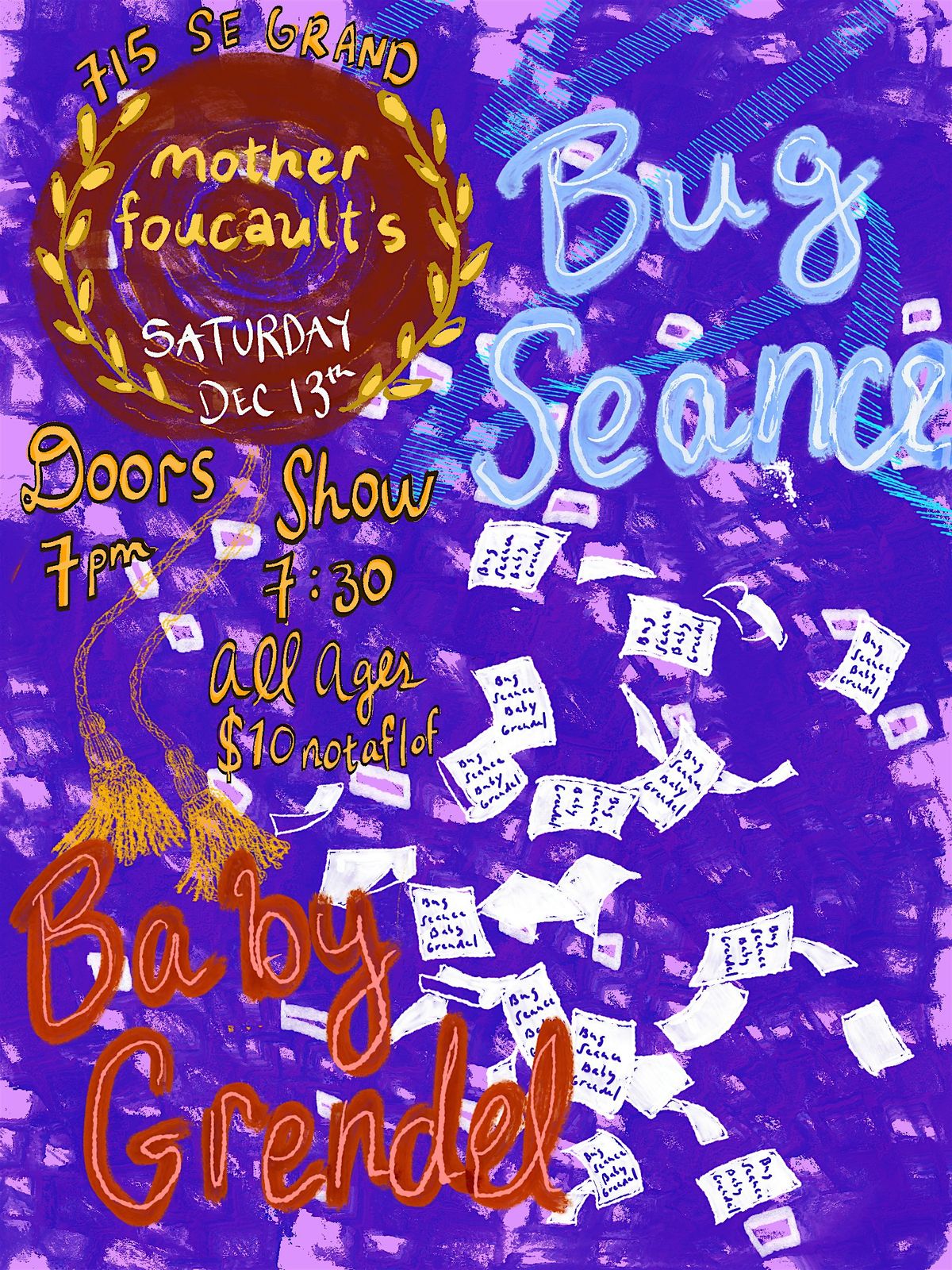 Baby Grendel & Bug Seance at Mother Foucaults, 13 December | Event in Portland | AllEvents