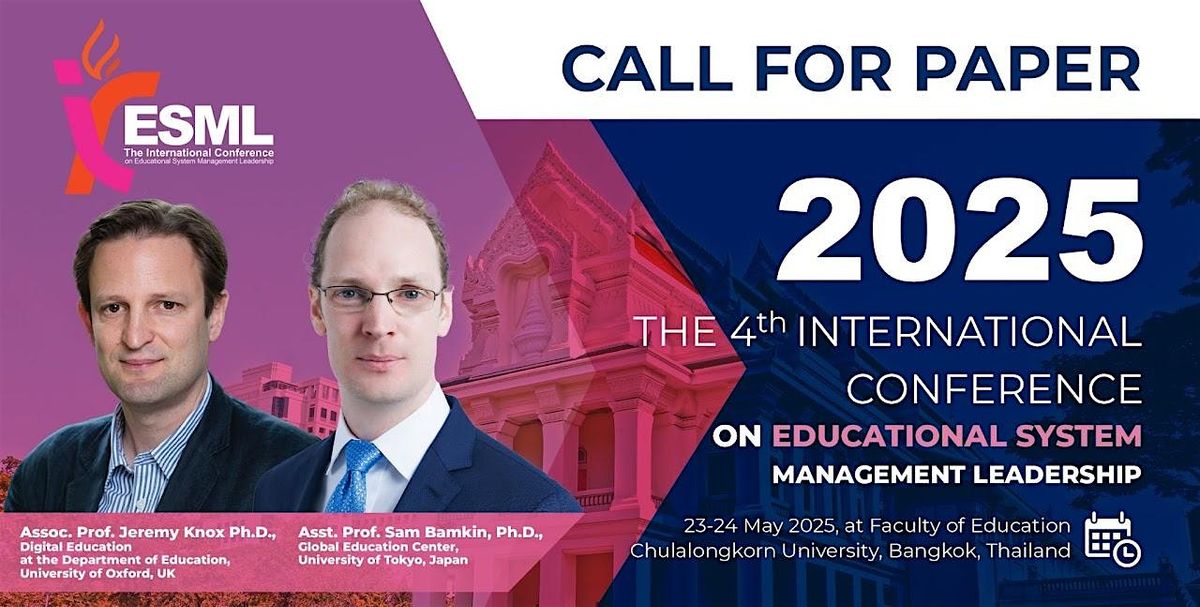 4th  International Conference on Educational System Management Leadership, 23 May | Event in Pathum Wan | AllEvents