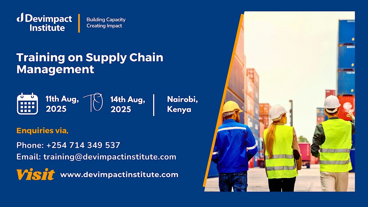 Training on Supply Chain Management, 11 August | Event in Nairobi | AllEvents