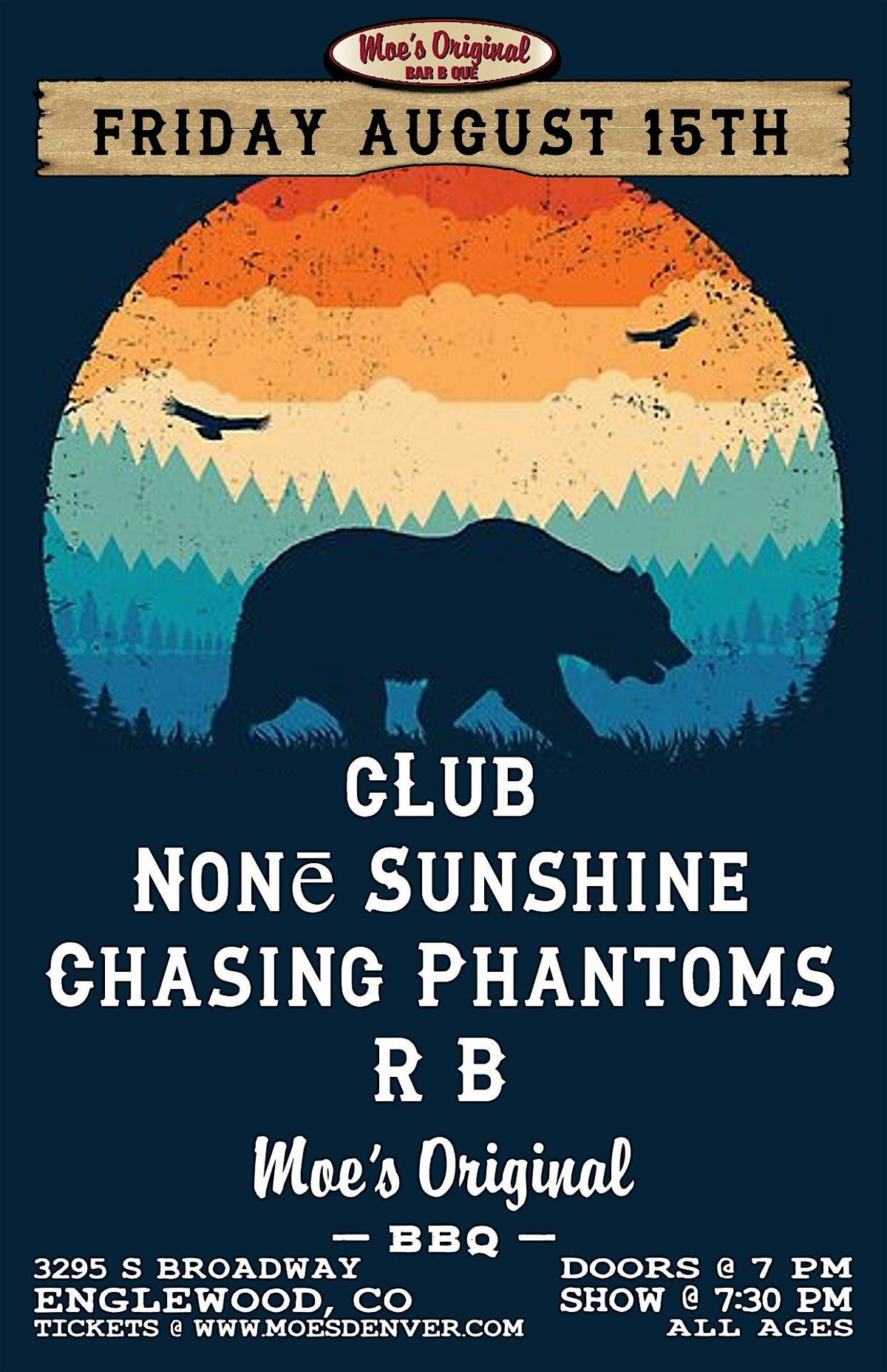 cLub w/ Nonē Sunshine + Chasing Phantoms + R B, 15 August | Event in Englewood | AllEvents