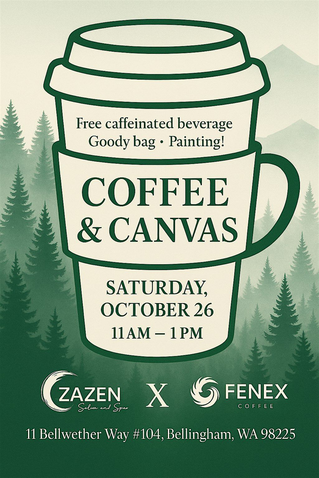 Coffee and Canvas, 26 October | Event in Bellingham | AllEvents