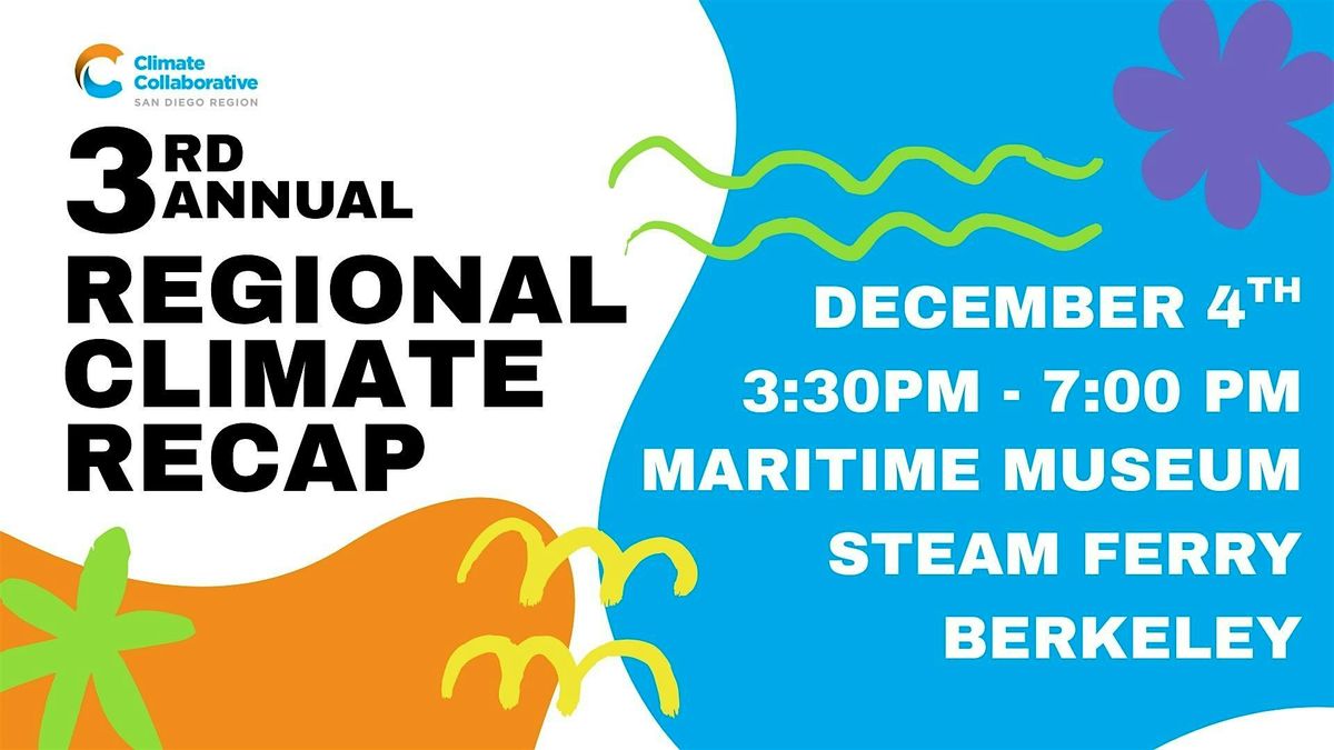 SDRCC's Third Annual Regional Climate Recap: Sustaining Regional Leadership, 4 December | Event in San Diego