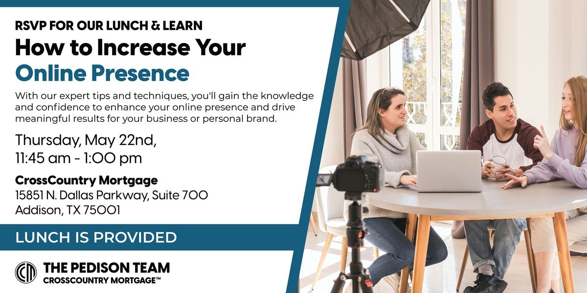 How to Increase Your Online Presence, 22 May | Event in Addison | AllEvents