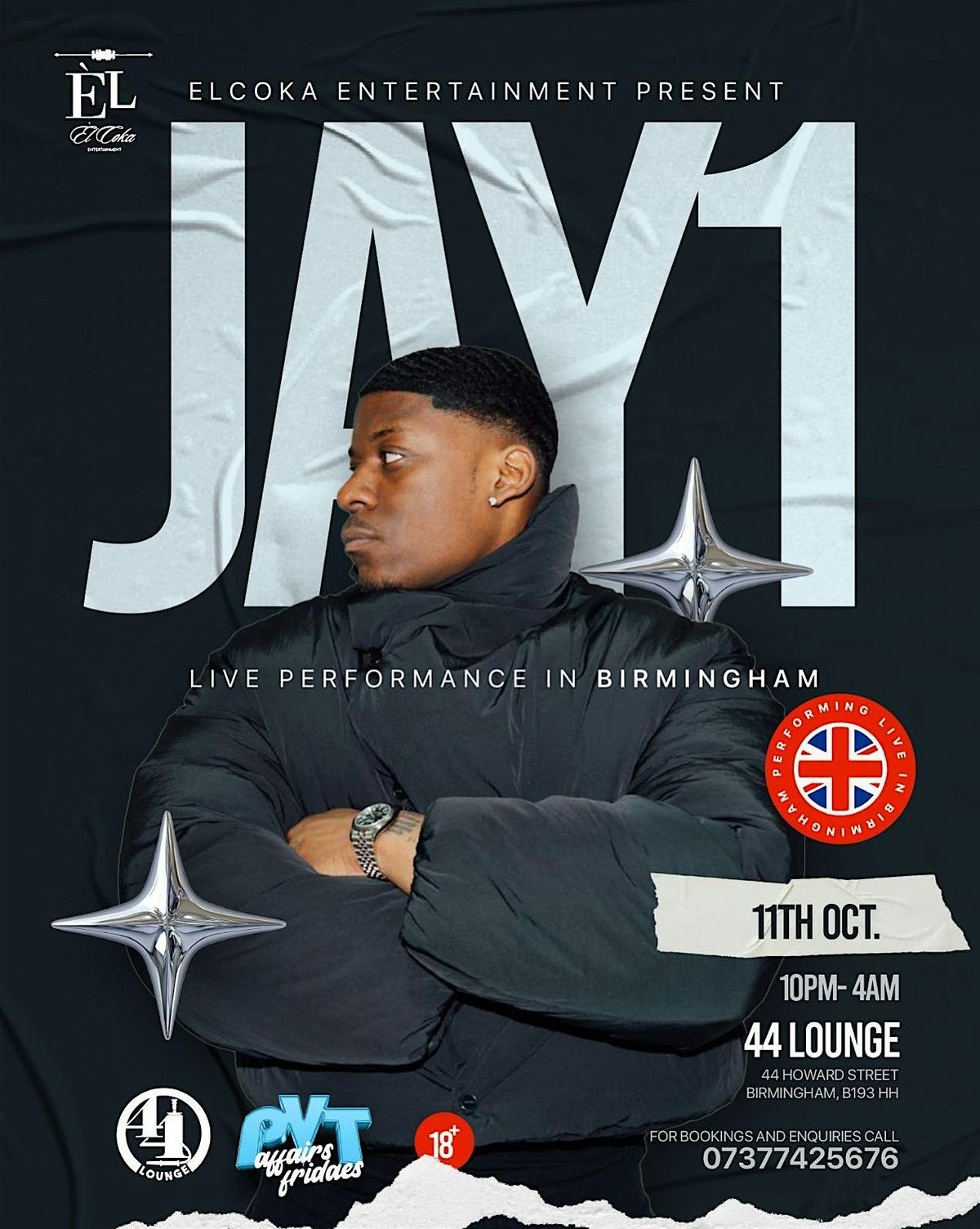 Jay1 Live performance, 11 October | Event in Birmingham | AllEvents