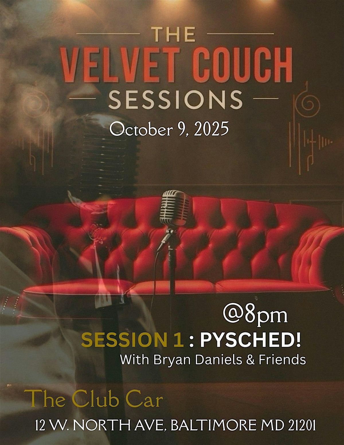 The Velvet Couch Sessions: Session 1-Psyched!, 22 November | Event in Baltimore | AllEvents