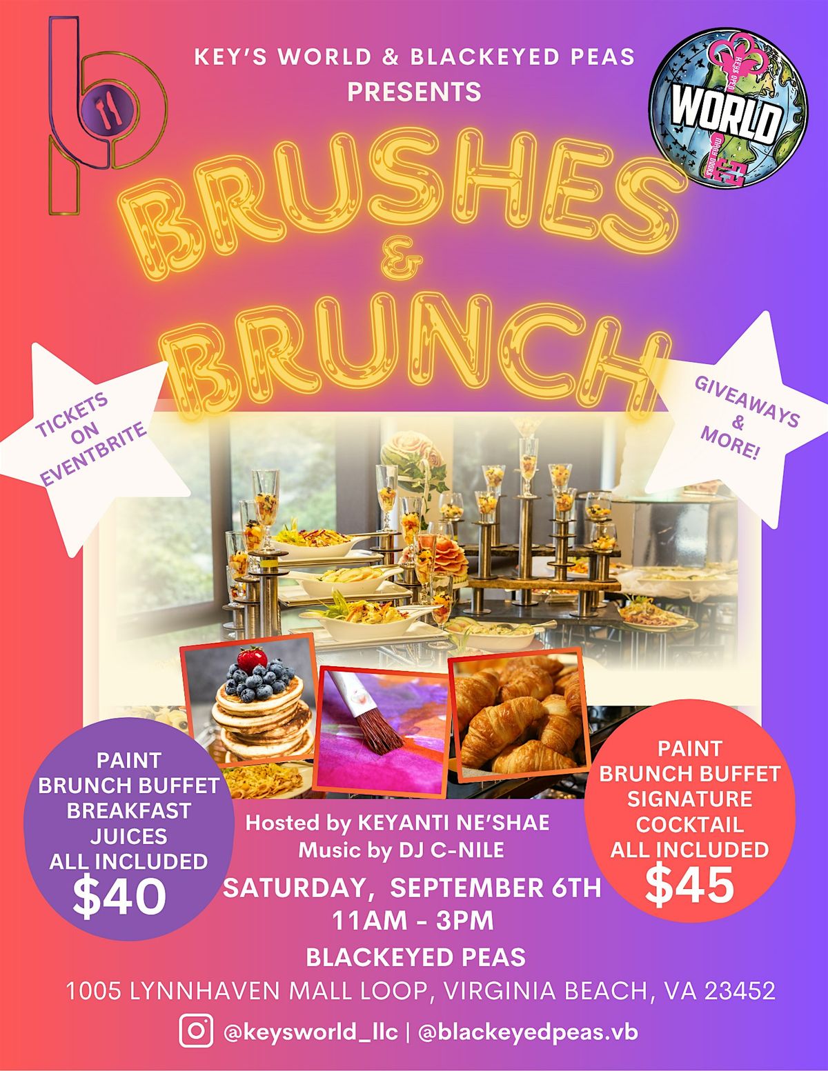 ✨ BRUSHES & BRUNCH ✨, 6 September | Event in Virginia Beach | AllEvents