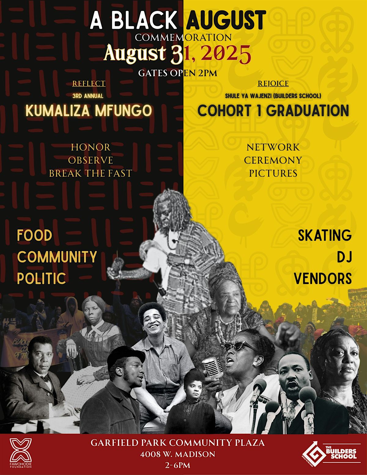 Black August: End of Fast & Builders School Graduation Ceremony, 31 August | Event in Chicago | AllEvents