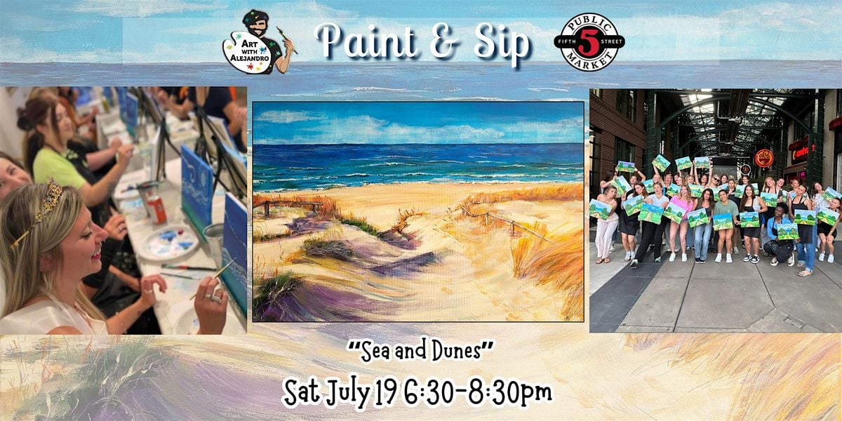 Paint & Sip at 5th St Alley “Sea and Dunes”, 19 July | Event in Eugene | AllEvents