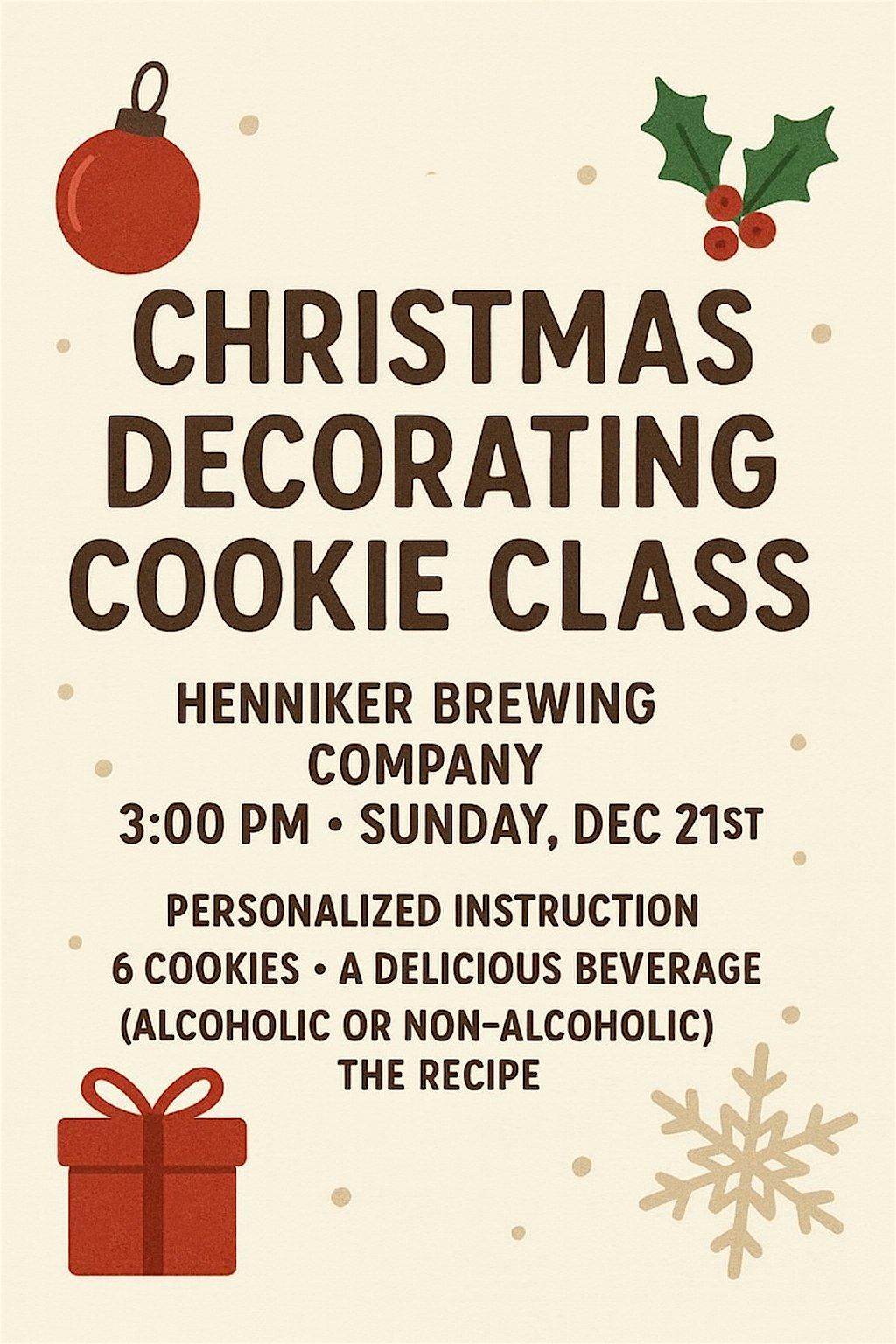 Christmas Cookie Decorating Class, 21 December | Event in Henniker | AllEvents