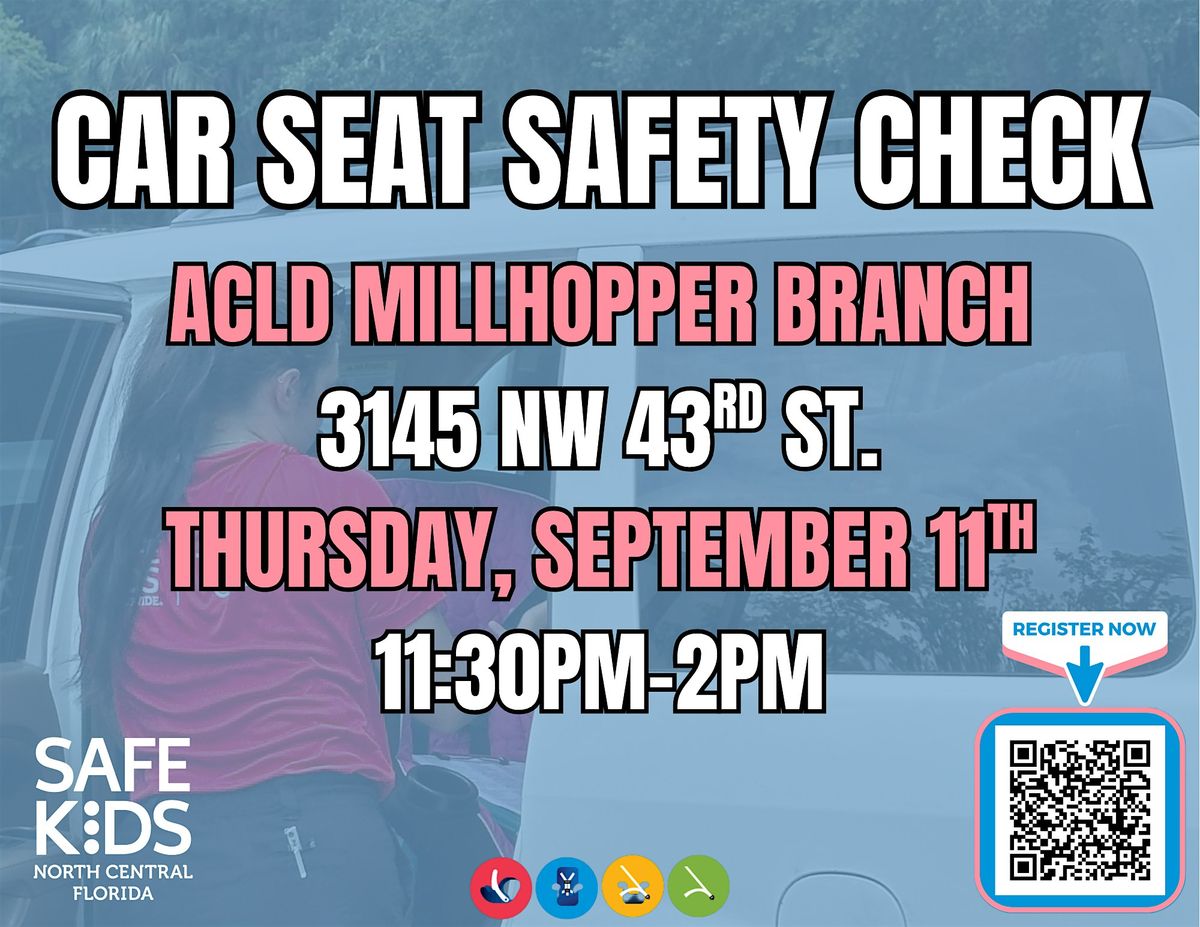 Millhopper Library Car Seat Check - September 11, 2025, 11 September | Event in Gainesville | AllEvents