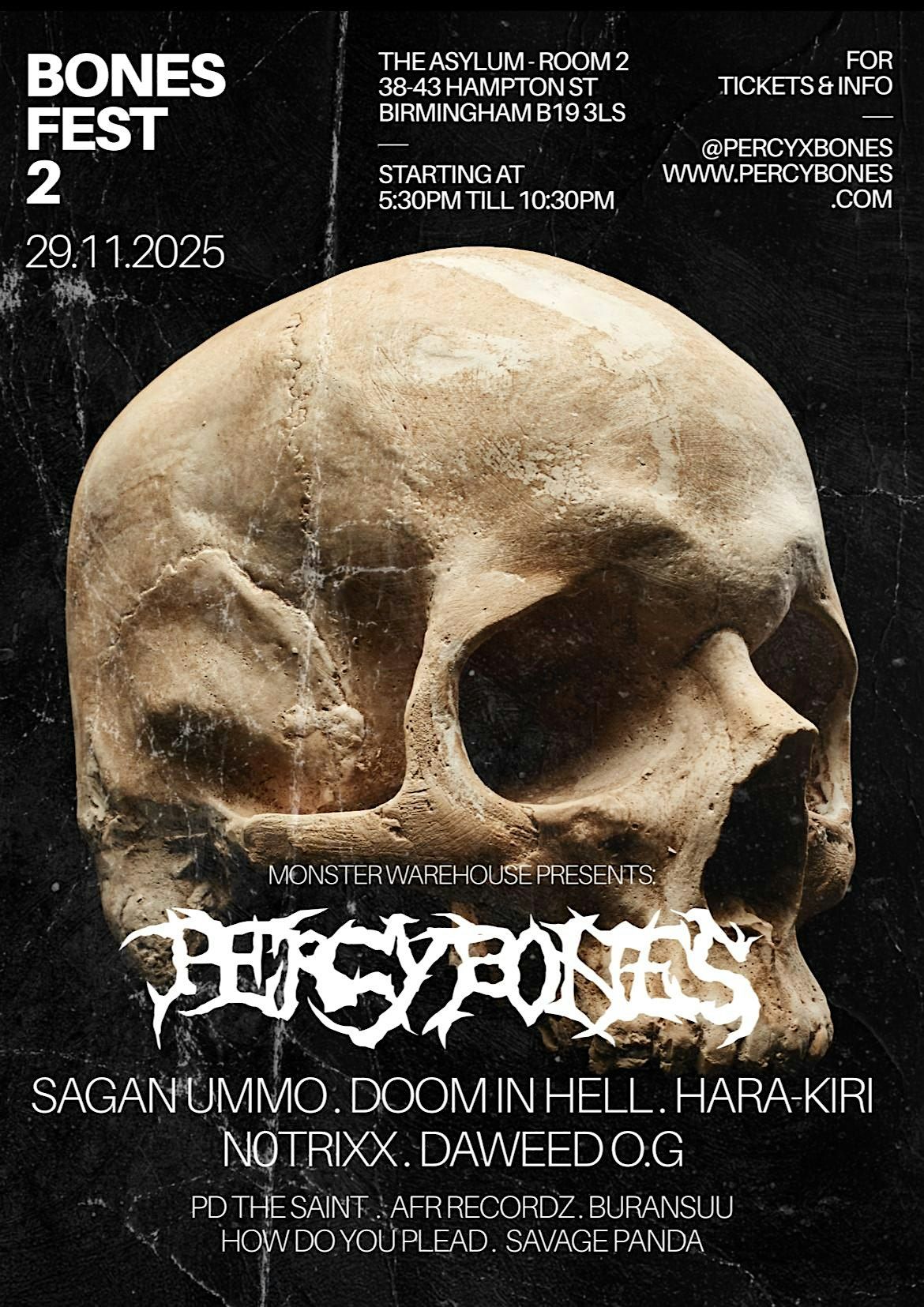 BONES FEST 2 - BIRMINGHAM, 29 November | Event in Birmingham | AllEvents