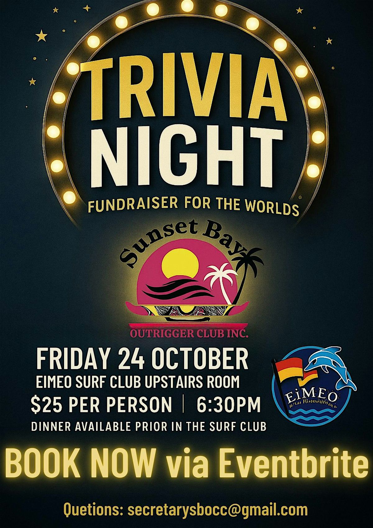 Trivia Night - Fundraiser for Worlds, 24 October | Event in Eimeo | AllEvents