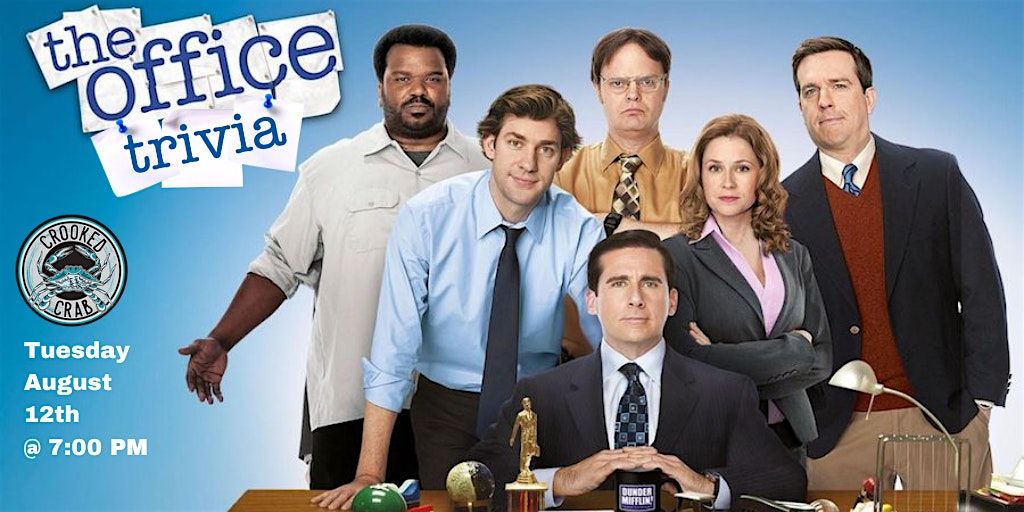 The Office Trivia at Crooked Crab, 12 August | Event in Odenton | AllEvents