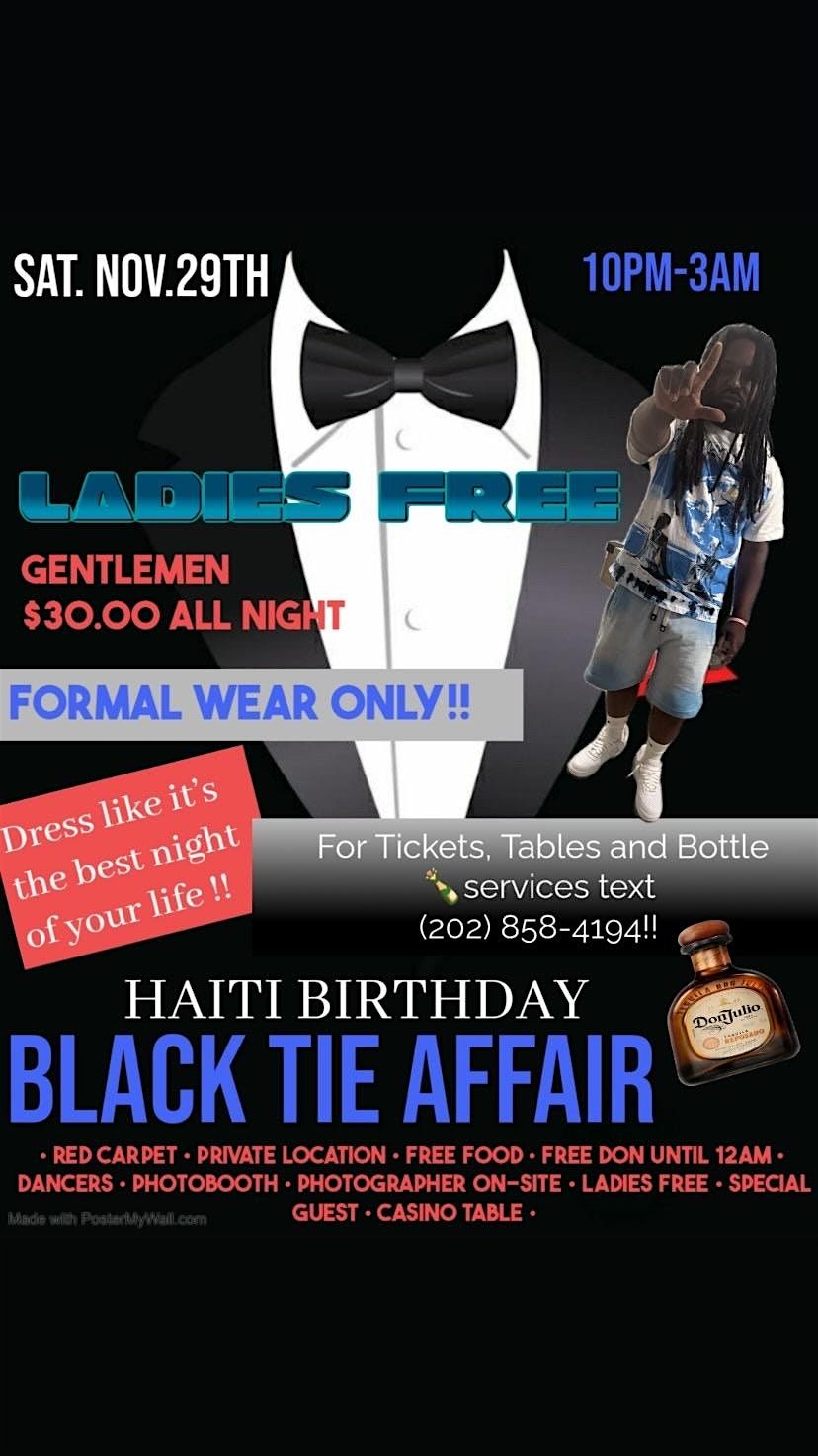 KING HAITI BLACK TIE BASH, 29 November | Event in Marlow Heights | AllEvents
