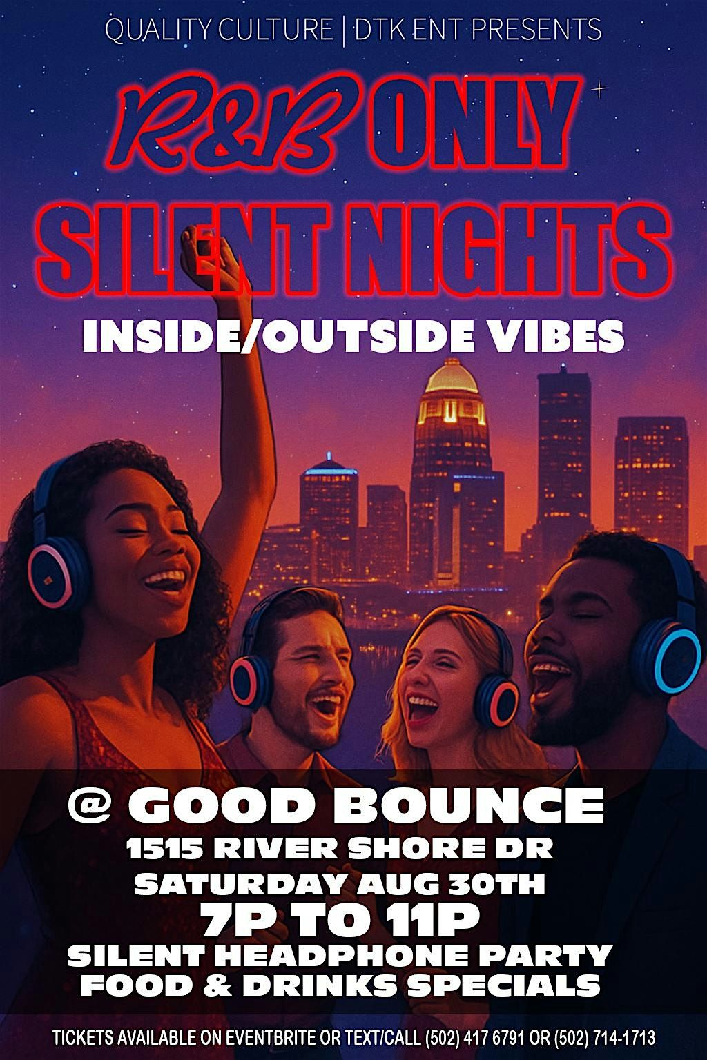 Quality Culture & DTK ENT Presents R&B Only Silent Nights, 30 August | Event in Louisville | AllEvents