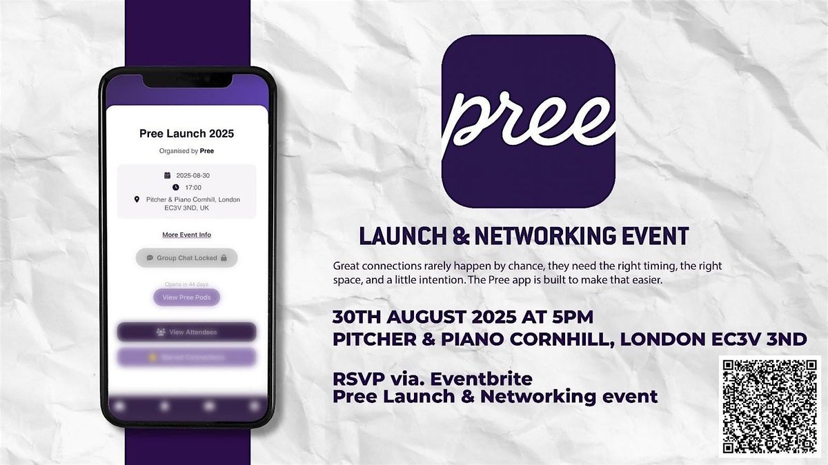 Pree Launch & Networking Event, 30 August | Event in London | AllEvents