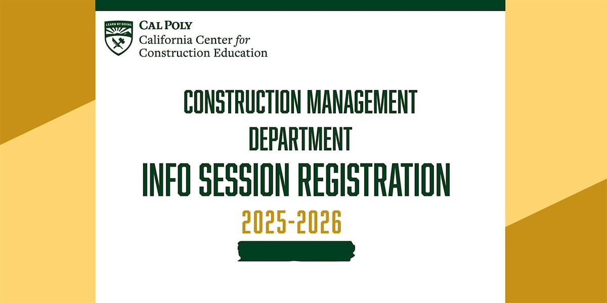 2025-2026 Cal Poly Construction Management Info Session, 22 September | Event in San Luis Obispo | AllEvents