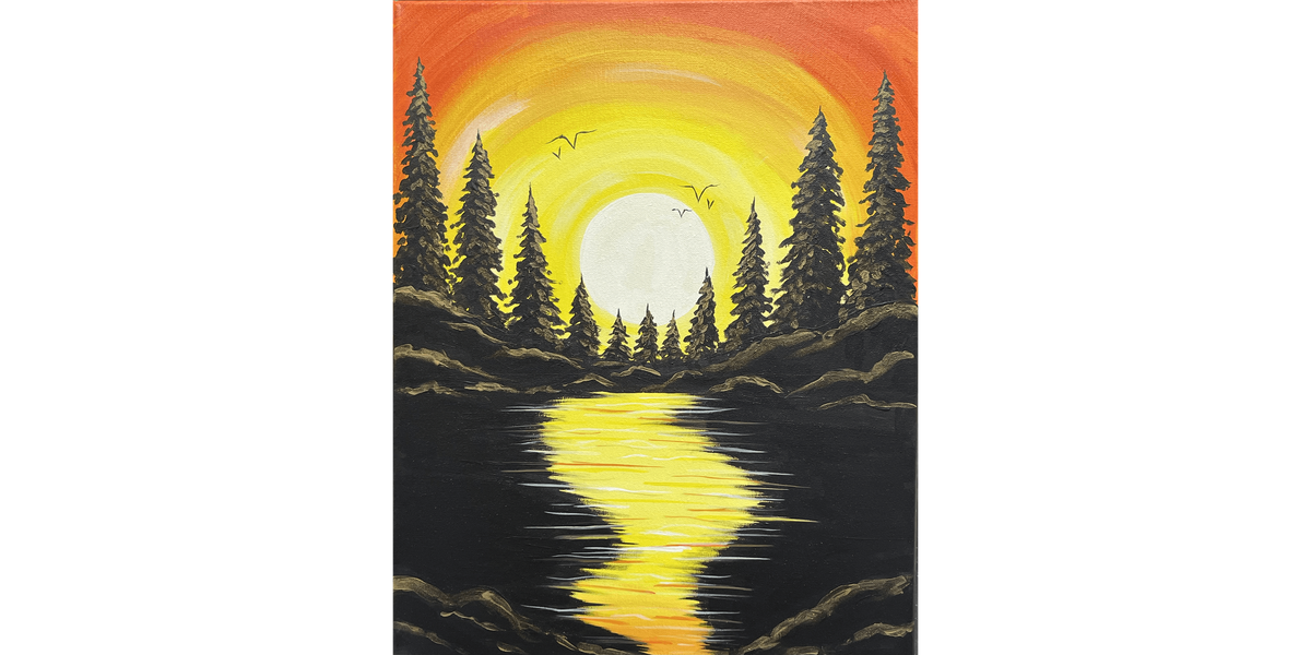 Sunlit Solace - Paint and Sip in Orange County | Classpop!™, 1 August | Event in Rancho Santa Margarita
