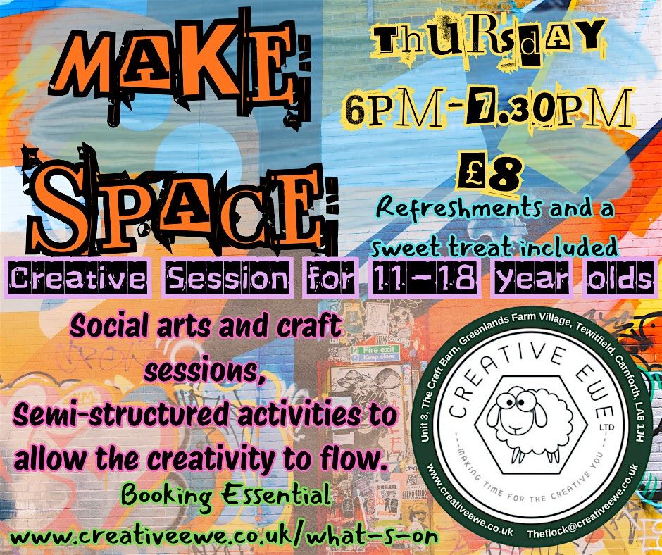 Make Space - Creative Session for 11-18 year olds, 23 October | Event in Lancaster | AllEvents
