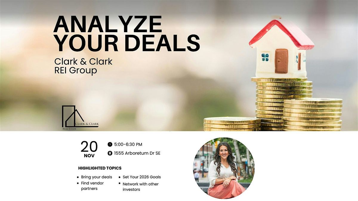 Clark & Clark REIA Meetup: Analyze your Deals  & Business Goal Setting, 20 November | Event in Grand Rapids