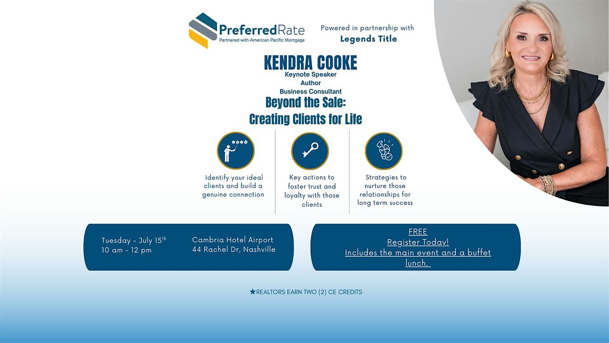 Kendra Cooke - Beyond Sales: Creating Clients for Life | Event in Nashville | AllEvents