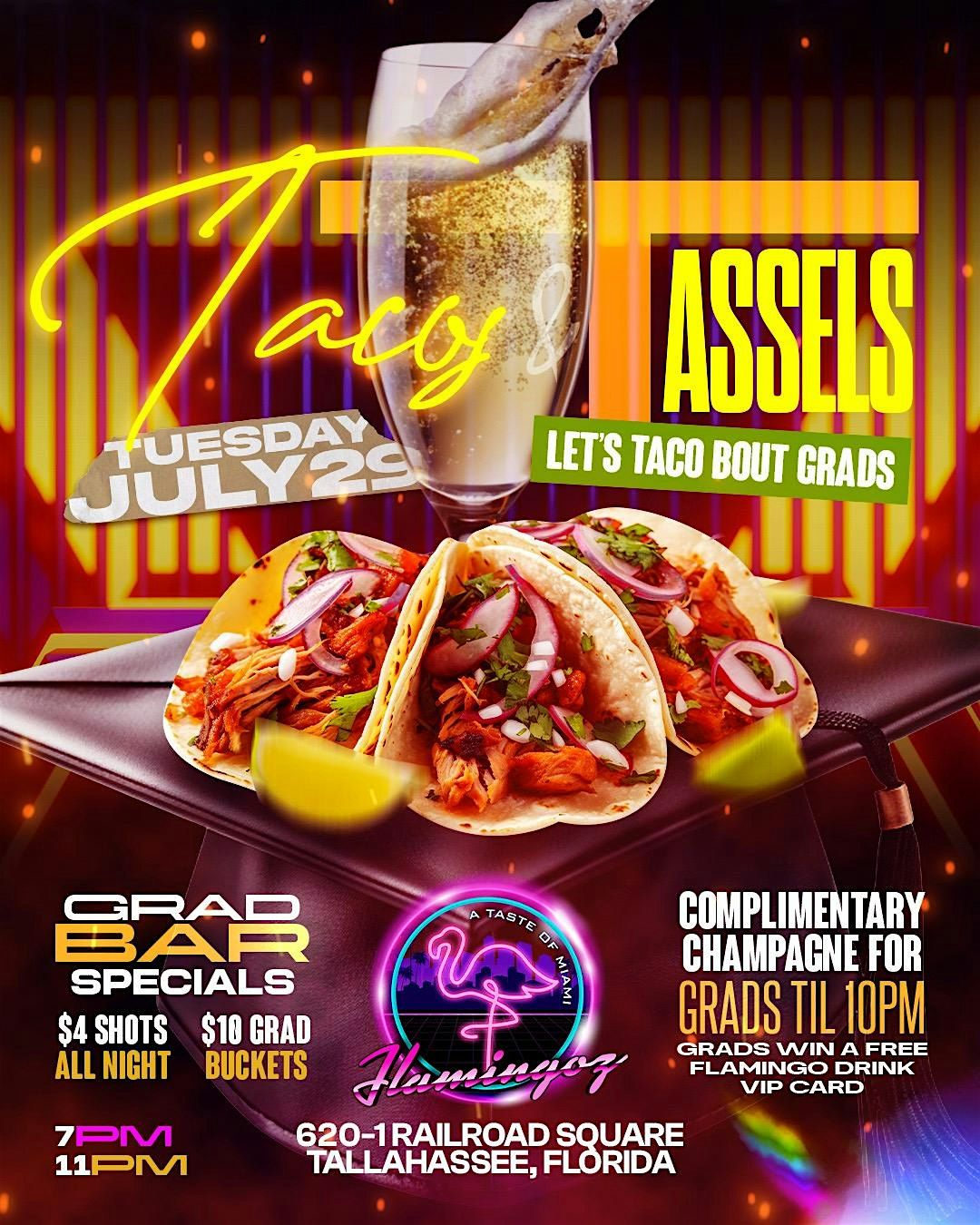 TACOS & TASSELS: SUMMER GRADUATION 2025, 29 July | Event in Tallahassee | AllEvents