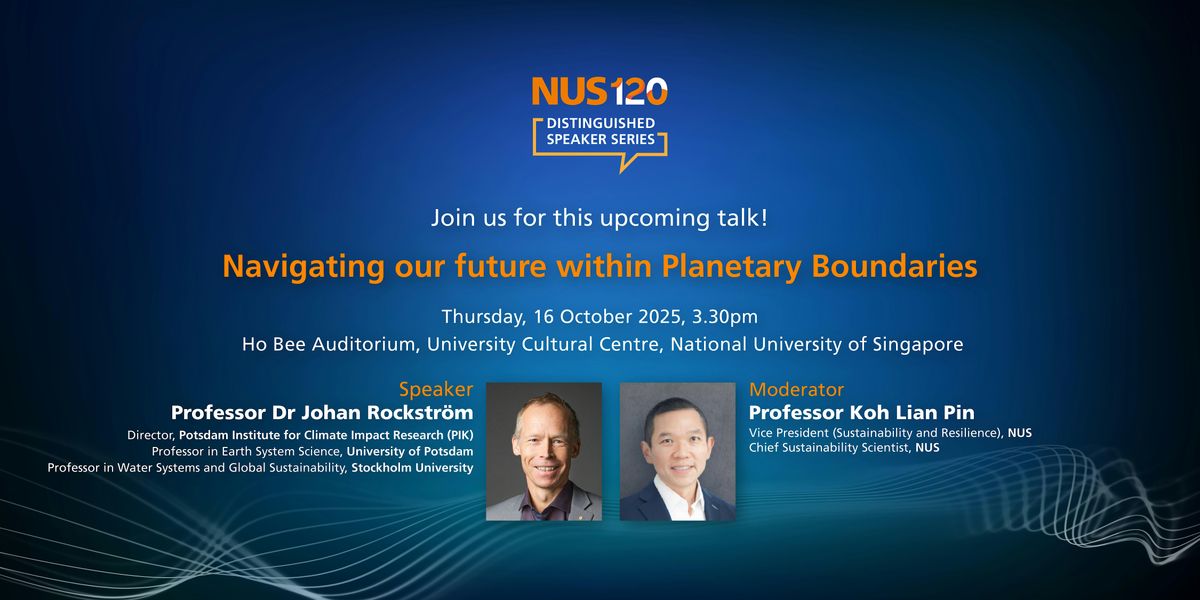 Navigating our future within Planetary Boundaries, 16 October | Event in Clementi | AllEvents