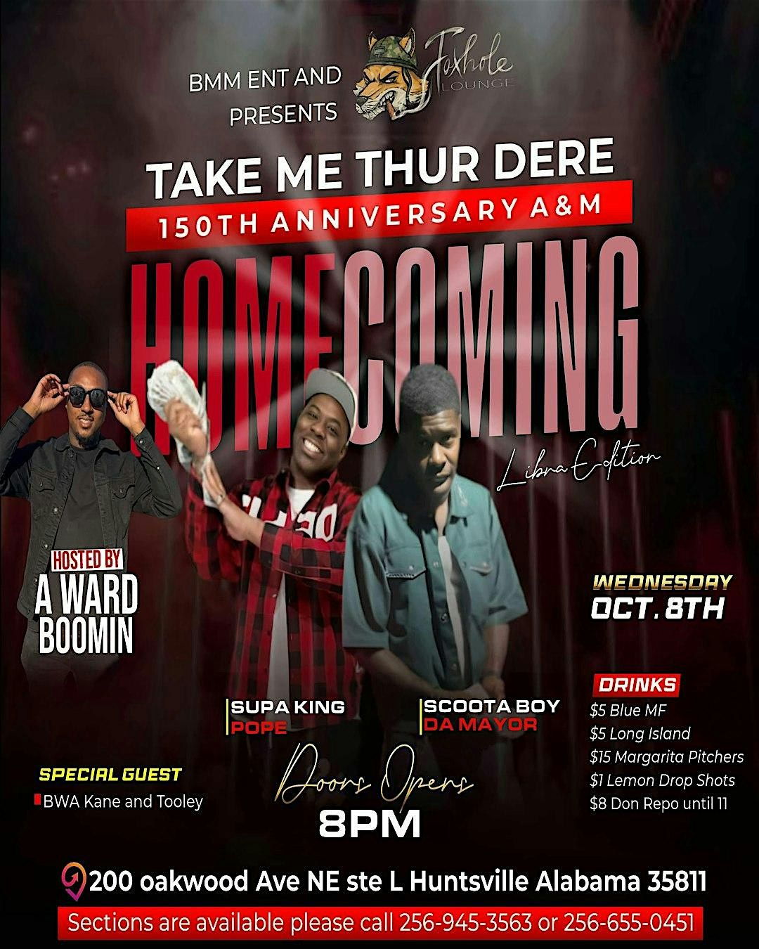 TAKE ME THRU DERE HOMECOMING PARTY | @FOXHOLE w/ Supaking Bigpope & Scoota | Event in Huntsville | AllEvents