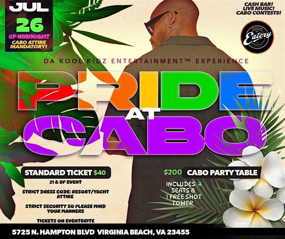 Pride at Cabo, 26 July | Event in Virginia Beach | AllEvents