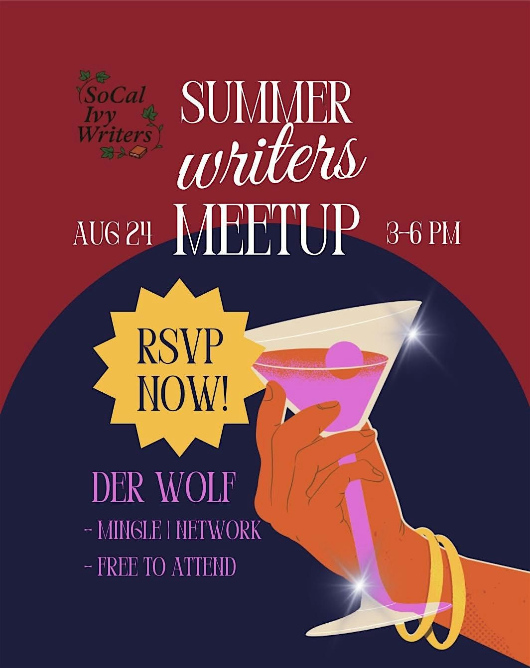 Summer Writers Meetup: Great Books Start with Great Connections, 24 August | Event in Pasadena | AllEvents
