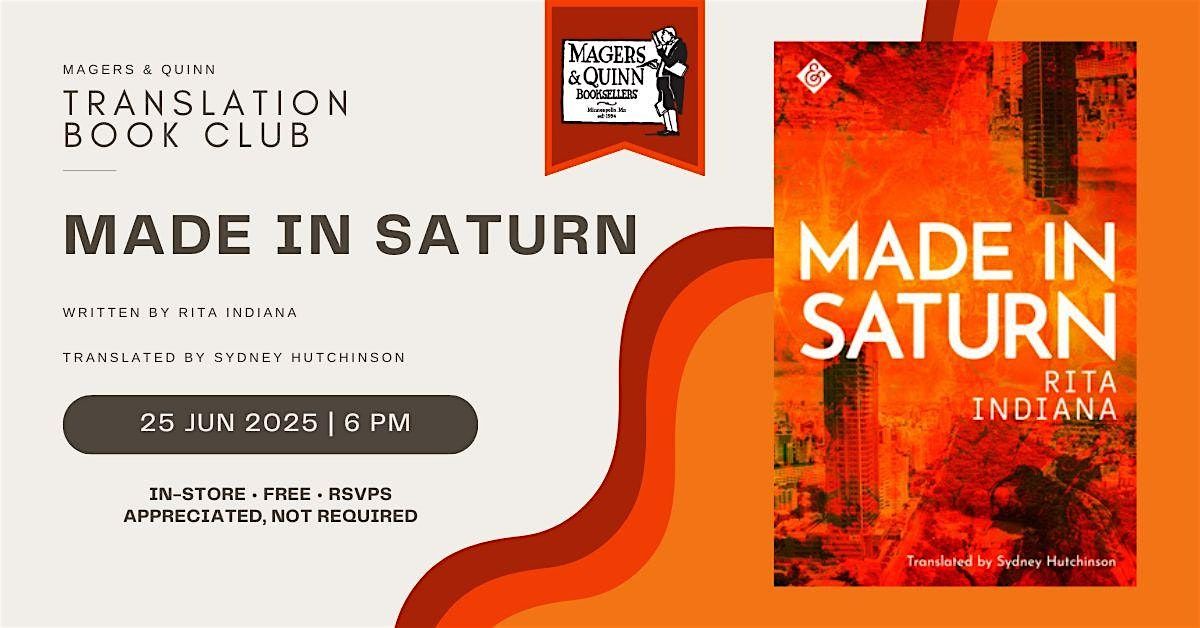 Translation Book Club - Made in Saturn, 25 June | Event in Minneapolis | AllEvents