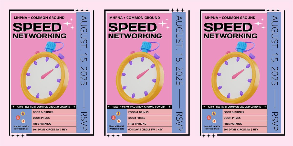 Speed Networking For Therapists, 15 August | Event in Huntsville | AllEvents