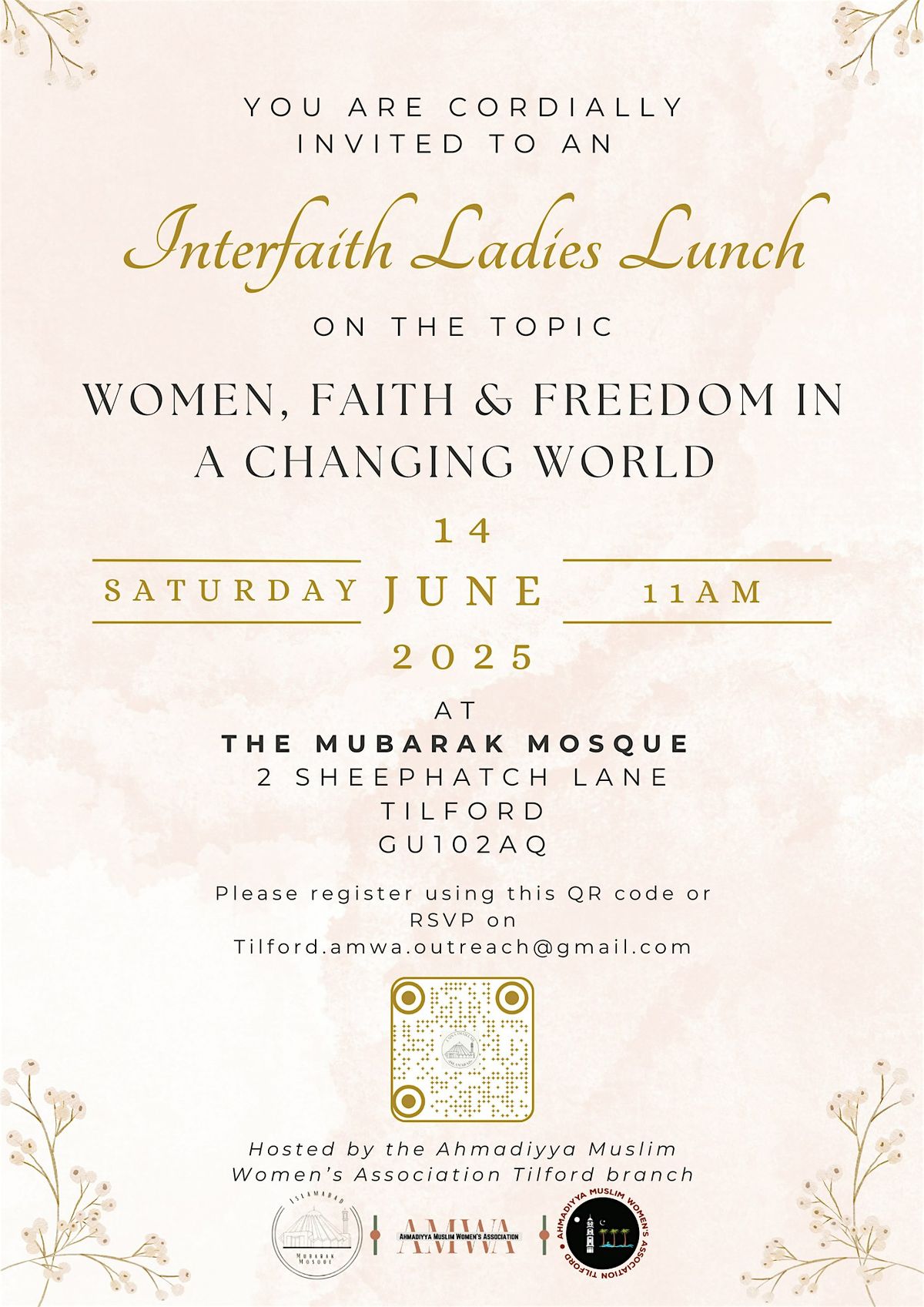Interfaith Ladies Lunch, 14 June | Event in Tilford | AllEvents