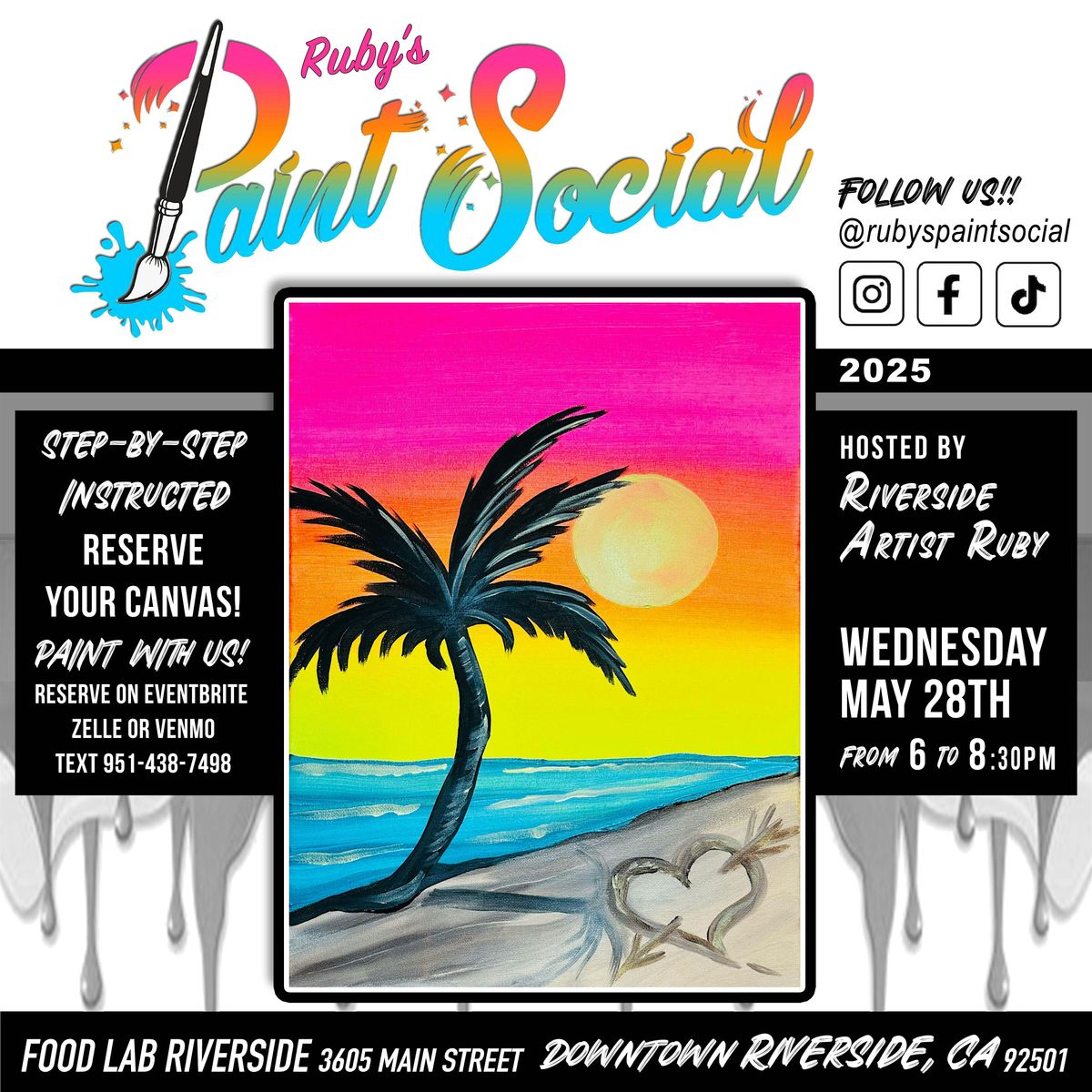 Paint n  Sip Party!! Beach Vibes!!, 28 May | Event in Riverside | AllEvents