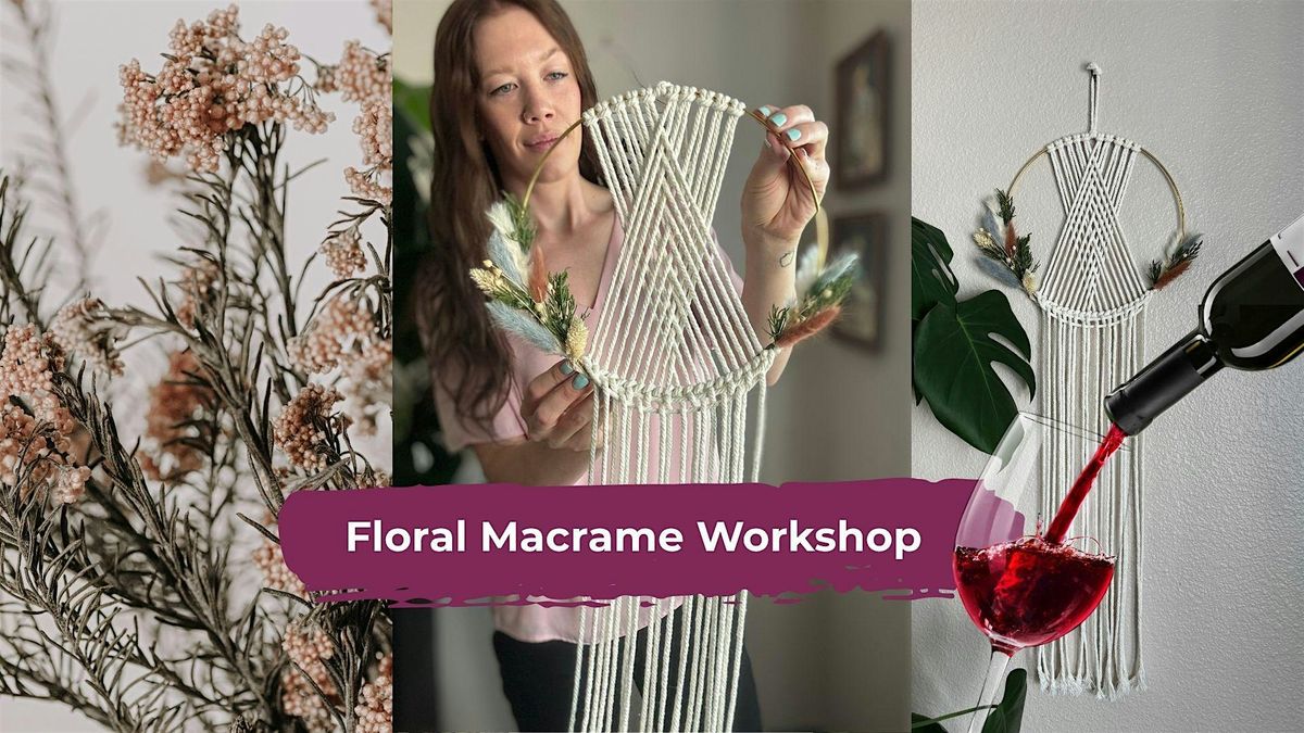 Floral Macrame Wreath Class | Art & Wine Bar Workshops, 26 August | Event in Colorado Springs | AllEvents