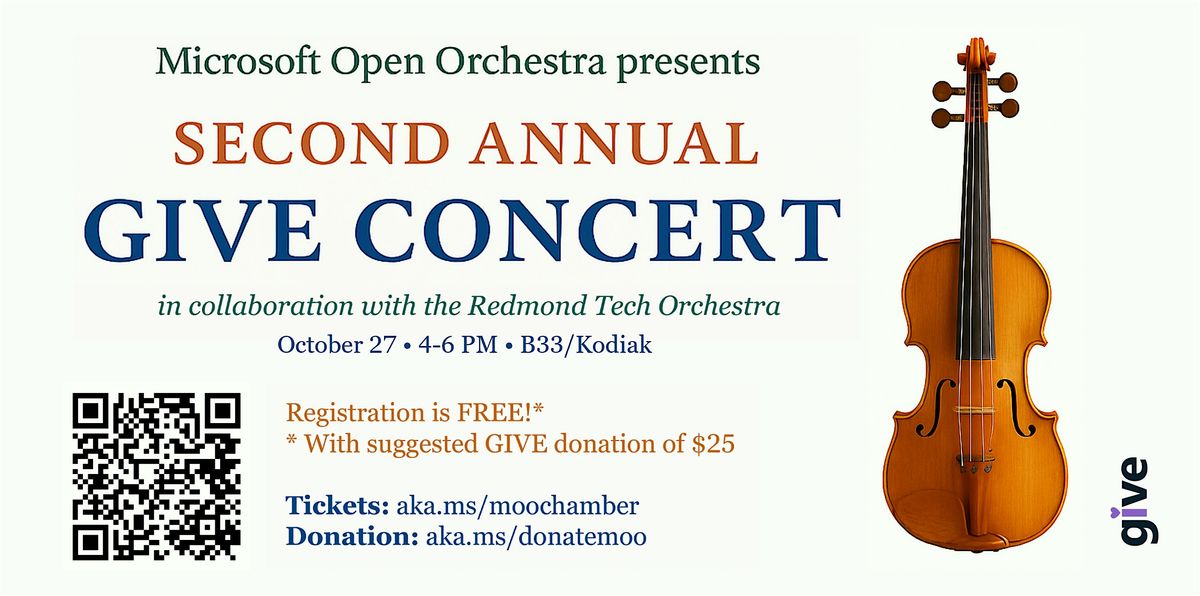 Second Annual GIVE Concert, 27 October | Event in Redmond | AllEvents