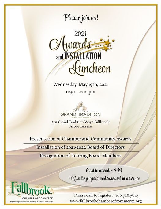 Awards Installation Luncheon Grand Tradition Estate Gardens Fallbrook May 19 2021 Allevents In Fallbrook Events For May 12th 2022