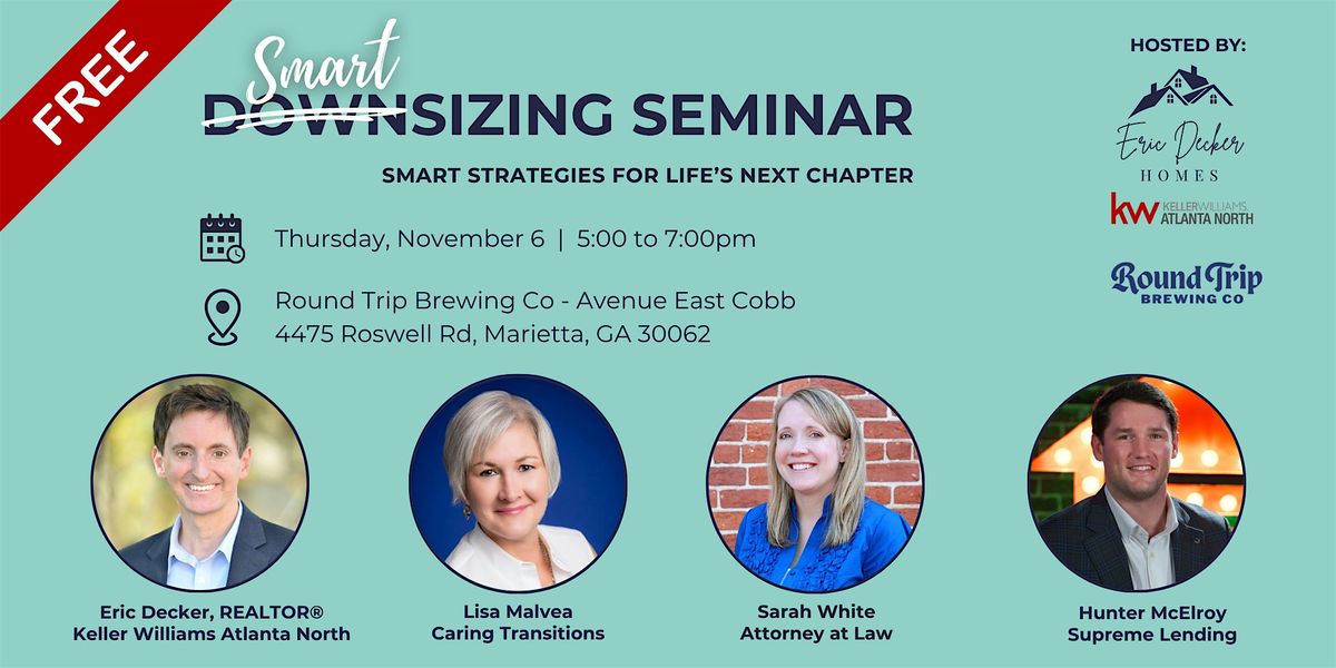 Downsizing Seminar, 6 November | Event in Marietta | AllEvents