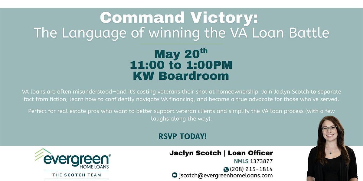 Command Victory: The Language of Winning the VA Loan Battle, 20 May | Event in Spokane | AllEvents