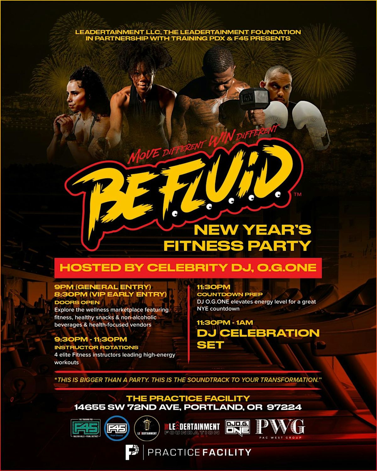 Move Different Win Different Fitness NYE Party, 31 December | Event in Portland | AllEvents