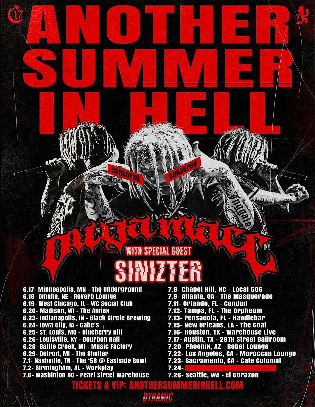 Ouija Macc ANOTHER SUMMER IN HELL TOUR VA Beach July 7, 7 July | Event in Virginia Beach | AllEvents