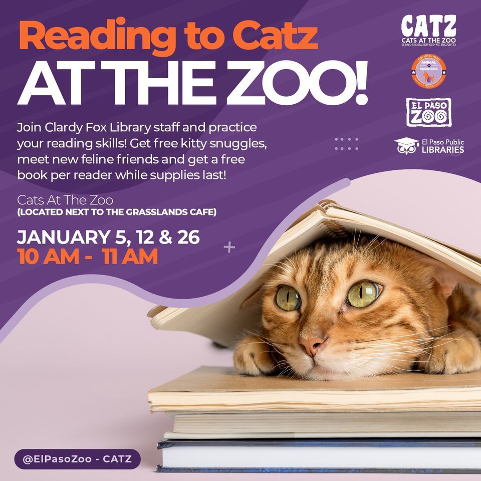 Reading to CATZ at the Zoo!, El Paso Zoo, January 26 2024 AllEvents.in