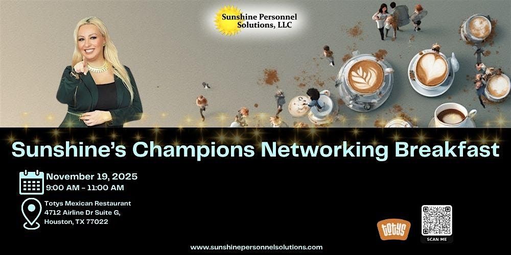 Sunshine’s Champions Networking Breakfast | Event in Houston | AllEvents
