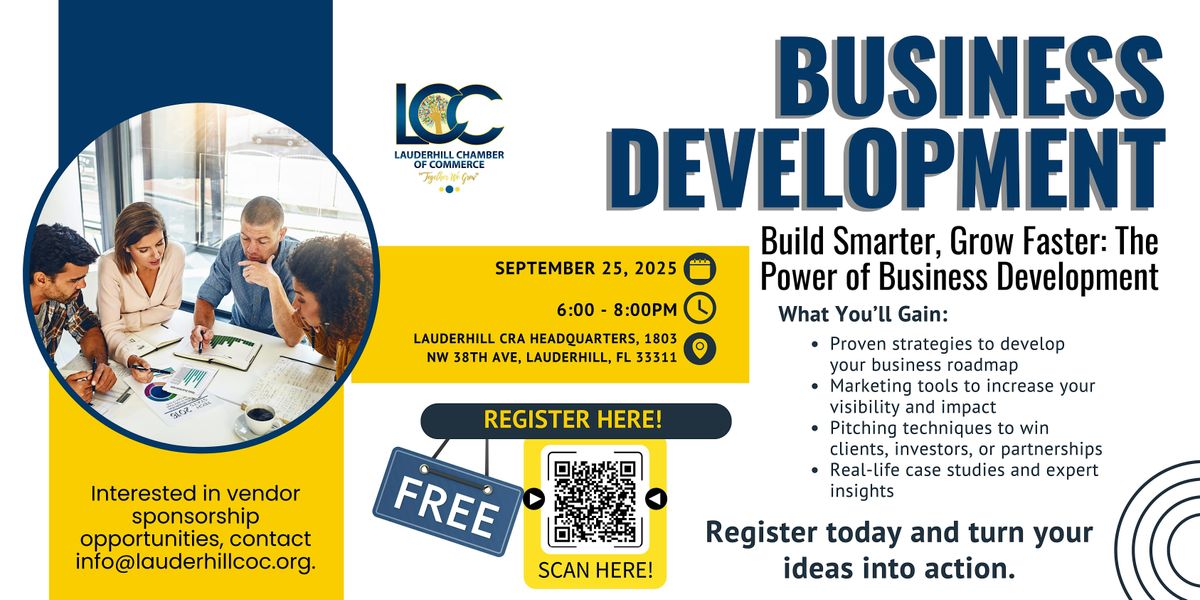 Lauderhill Chamber of Commerce - Business Development Evening Insights, 25 September | Event in Lauderhill