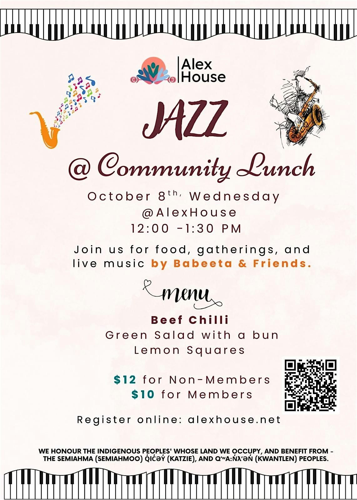 Jazz @ Community Lunch, 8 October | Event in Surrey | AllEvents