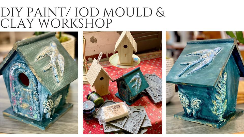 Mixed Media DIY Paint & IOD Clay Mould Girl UPcycled Studio