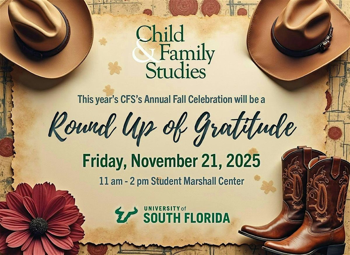 CFS's Annual Fall Celebration - Round Up of Gratitutde, 21 November | Event in Tampa | AllEvents